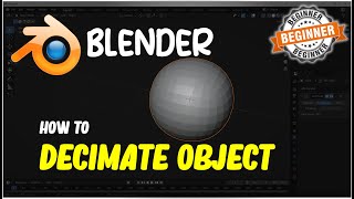 Blender How To Decimate [upl. by Alyl306]