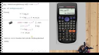 Beispielaufgabe zur Berechnung der Halbwertszeit und Verdopplungszeit [upl. by Erinna]