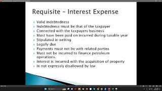 Chapter 13 A Regular Allowable Itemized Deduction Part 1 [upl. by Sitoiganap]