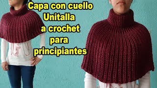 capa a crochet  tutorial  tejido facil  poncho a crochet para principiantes [upl. by Neva664]