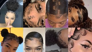 💖Trendy slayed edges tutorials on protective hairstylescompilation 2024✨🦋 [upl. by Lauraine]