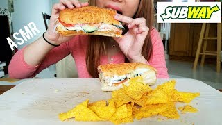 ASMR SUBWAY  Italian BMT  Eating Sounds  No Talking [upl. by Henghold105]