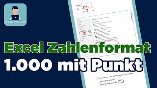 Excel Zahlenformat tausend mit Punkt [upl. by Swanson]