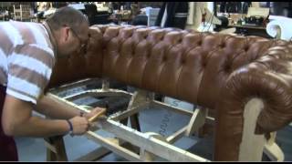 Timeless Chesterfield Sofa being made in our workshop [upl. by Thomajan405]