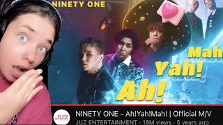 FIRSTTIME REACTION NINETY ONE  AhYahMah  Official MV [upl. by Yzdnil]