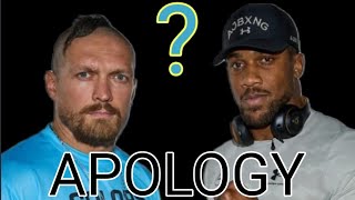 OLEKSANDR USYK RESPONDS TO ANTHONY JOSHUAS APOLOGY COUNTERPUNCHED [upl. by Steiner402]