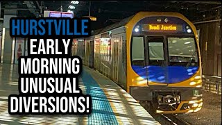 Hurstville Unusual Diversions amp Early Morning Trains [upl. by Attenev653]