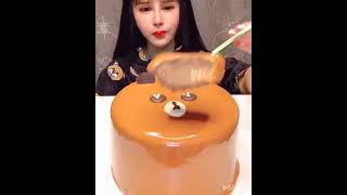 Mukbang Chinese cake asmrCake eating show [upl. by Moulden]