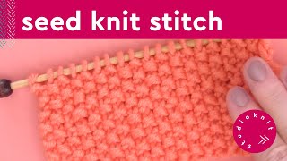 Knit the Easiest Seed Stitch Knitting Pattern 2 Row Repeat [upl. by Sikleb]