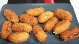 CROQUETAS DE JAMON  Receta 1 [upl. by Hike863]