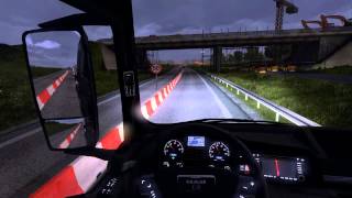 Euro Truck Simulator 2  Aalborg to Aarhus roadworks [upl. by Roach]