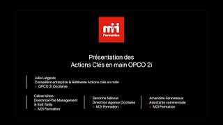 M2i Webinar  Présentation des « actions clés en main » OPCO 2i [upl. by Eneryt]