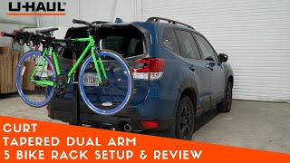 Curt Tapered Dual Arm 5  Bike Rack Setup amp Review [upl. by Ab]