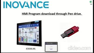 INOVANCE HMI program Download through Pen Drive [upl. by Naara]