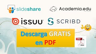 Cómo descargar archivos PDF de Scribd Issuu SlideShare Academia [upl. by Rozek]