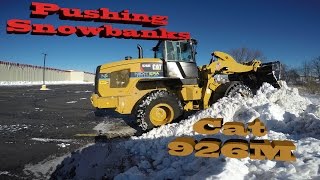 Cat 926M Pushing Back Snowbanks [upl. by Itsrik]