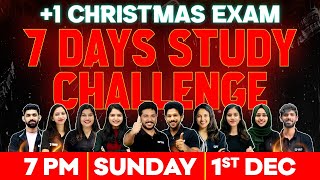 Plus One Christmas Exam 7 days Challenge  Full Marks Study Plan  Exam Winner [upl. by Suiramad]