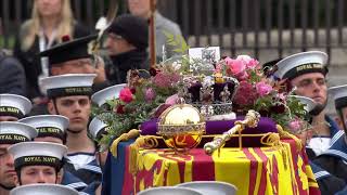 Mist Covered Mountains  Queens Funeral March by the Scottish and Irish Pipes amp Drums FULL VIDEO [upl. by Lomaj]