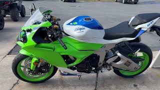 Ninja ZX6R 40th Anniversary Edition ABS Lime GreenPearl Crystal WhiteBlue [upl. by Nahshun]