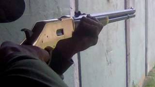 shooting our new 45 uberti henry lever action [upl. by Enomed]