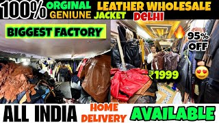 100 Original Leather jackets Leather jackets market in delhiJacket wholesale marketBags Belts [upl. by Keyes]