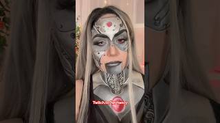 Cyborg Girl facepaint makeup cyborgmakeup cyborg [upl. by Jr508]