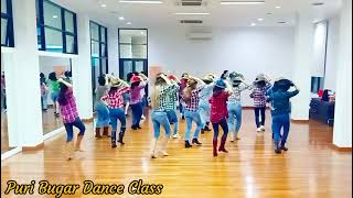 Cowboy Yodel Line DanceDemo by Tayuka Karamoy amp Puri Bugar Dance Class [upl. by Areemas]