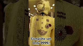 Beautiful groom wedding sherwani 💋💍💒💕trending fashion sherwani weddingdress ytshorts wedding [upl. by Gwyn109]