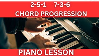 251 and 736 Piano Chord Progression in F major  Instructor Emmanuel [upl. by O'Neil]