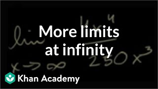 Limits at infinity of quotients Part 2  Limits and continuity  AP Calculus AB  Khan Academy [upl. by Almond541]