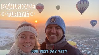 PAMUKKALE Turkey  Sunrise HOT AIR BALLOON Ride Followed By An Incredible SUNSET [upl. by Barbi]