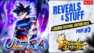 ¡OFICIAL REVEALS amp STUFF ESPECIAL LEGENDS FESTIVAL REVELACION GOKU UI ULTRA DRAGON BALL LEGENDS [upl. by Neufer]