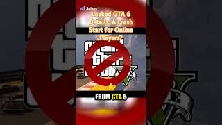 Leaked GTA 6 Details A Fresh Start for Online PlayersGTA6Leaks RockstarGames GTAOnline [upl. by Rust]