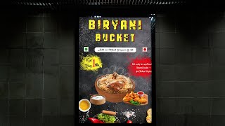 How to Design a Biryani Restaurant Flyer  A4 Poster in Photoshop MICRO DESIGN [upl. by Fahy]