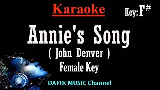 Annies Song Karaoke John Denver Female key F [upl. by Eidac703]