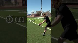 NFL Punter Ryan Stonehouse shows off his hang time ability [upl. by Abshier713]