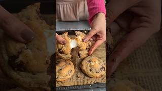 BEST BROWN BUTTER S’mores Chocolate Chip Cookies Recipe chocolatechipcookies smorescookiesrecipe [upl. by Niltag700]