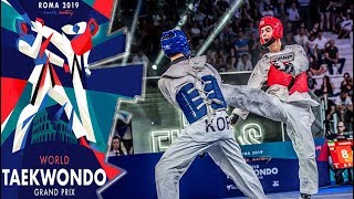 Roma 2019 World Taekwondo GrandPrix M68kg Final  LEE DaeHoonKOR vs HOSSEINI MirhashemIRI [upl. by Aihsetan]