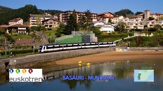 Viaje en tren Basauri  Mundaka paisaje increíble Euskotren Bizkaia  Viajes en tren 🚆 [upl. by Eillam]