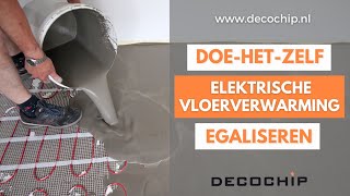 Zelf Elektrische Vloerverwarming Egaliseren  Vloer Egaliseren Met Egaline  Doe Het Zelf [upl. by Lu]