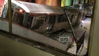 Video shows train derailing at OHare station [upl. by Hughett]