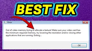 How to Fix Fortnite Out of Video Memory Trying to Allocate a Texture Error  Epic Games Launcher [upl. by Animsaj480]