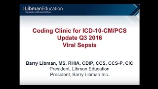 ICD10 Coding Clinic Update Viral Sepsis [upl. by Branca216]