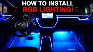 CAR RGB LED LIGHTING INSTALL TIPS and TRICKS for Easy Installation [upl. by Pinsky]