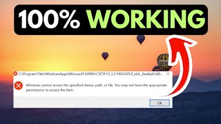 Windows Cannot Access Specified Device Path or File Error FIXED [upl. by Him]