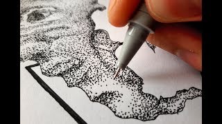 HOW TO STIPPLE  ABSTRACT STIPPLING [upl. by Caldeira]