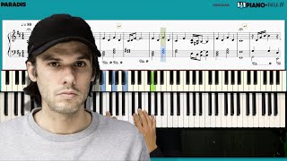 Paradis  Orelsan  Cover piano  partition TUTO PIANO [upl. by Dario926]