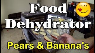 Dried Pears and Bananas in a Cabelas Food Dehydrator  Cooking with Rob  recipe [upl. by Aronoh]