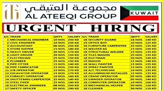 Jobs In Kuwait 🇰🇼 2024 ¦¦ Salary Upto 250 KD ¦¦ 36 Types Of Requirements ¦CV Selection ¦ Kuwait Jobs [upl. by Vachil10]