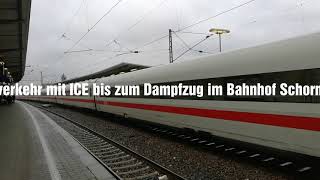 Bahnhof Schorndorf ICE IC RE SBAHN UND DAMPFZUG [upl. by Ewall767]